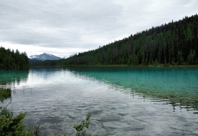 Lake and mountains in Jasper