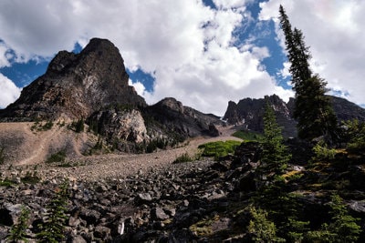 Rocky walk by Moraine Lake