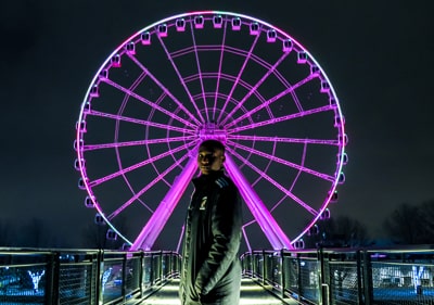 Montreal night by the ferris wheel