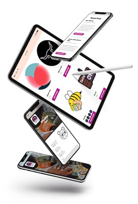 Mobile and tablet version of Absolutely Abnormal's website Janelle Bryan and Zachary Taillefer designed for Branding class in 2019