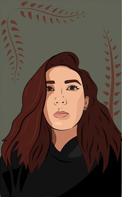 illustrated self-portrait