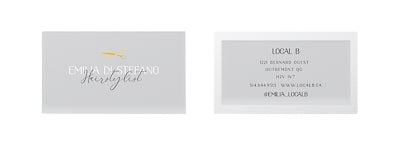 Hairstylist's Business card designed by Janelle Bryan in 2020