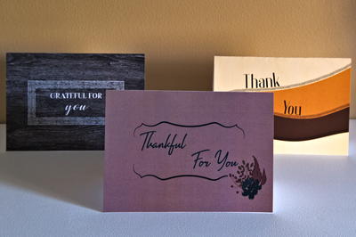 High resolution version of Thank you cards designed in 2021